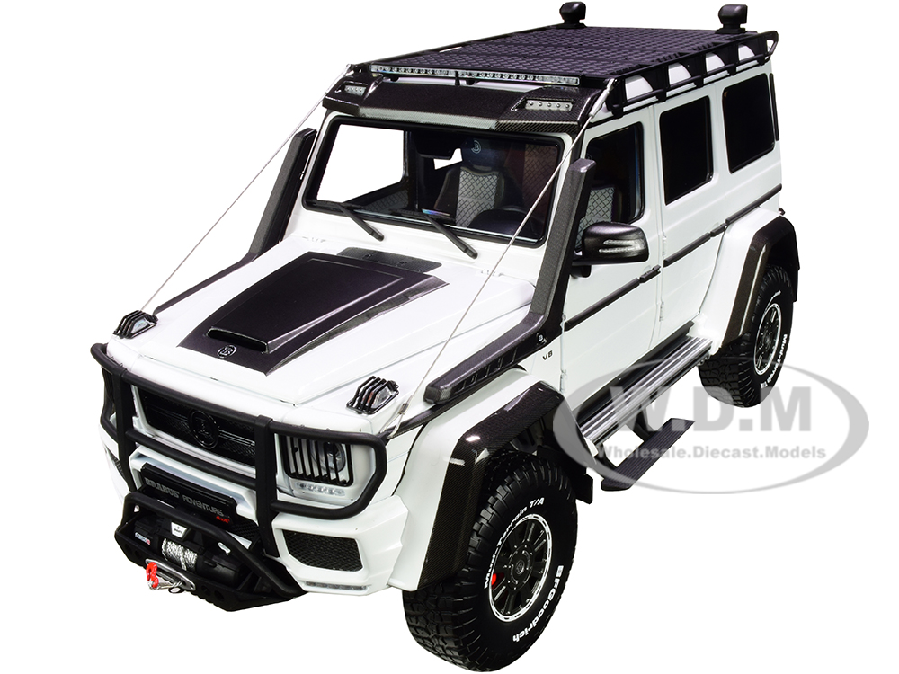 Mercedes Benz Brabus 550 Adventure G-Class 4x4 White with Black Top 1/18 Diecast Model Car by Almost Real