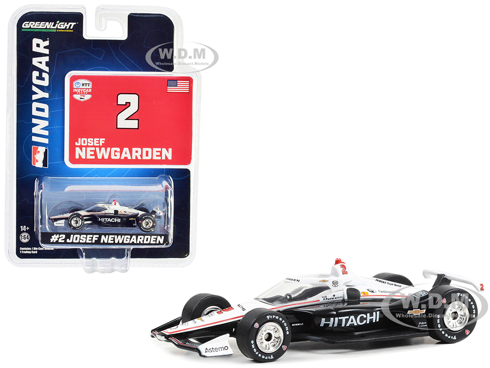 Dallara IndyCar 2 Josef Newgarden "Hitachi" Team Penske "NTT IndyCar Series" (2023) 1/64 Diecast Model Car by Greenlight
