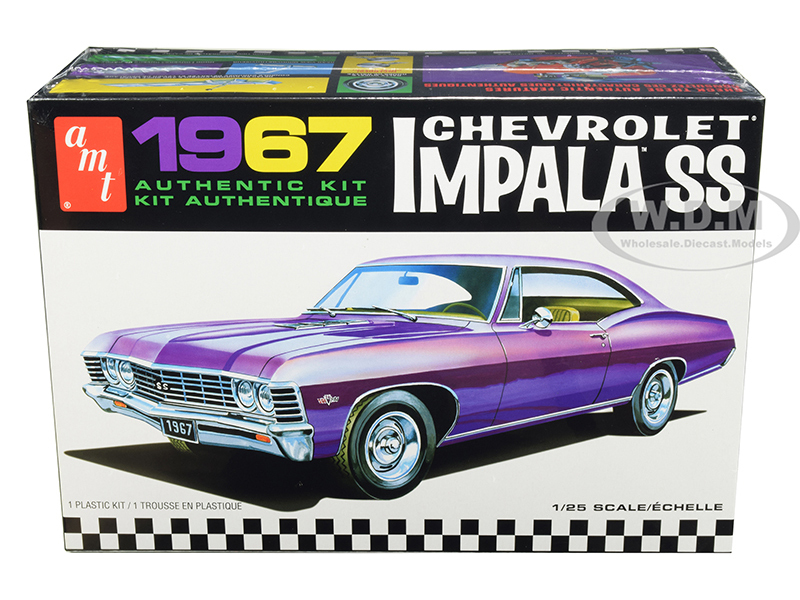 Skill 2 Model Kit 1967 Chevrolet Impala SS 1/25 Scale Model By AMT