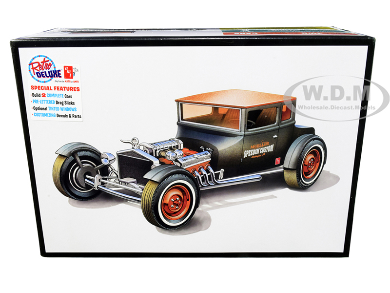 Skill 2 Model Kit 1925 Ford Model T "Chopped" Set of 2 pieces 1/25 Scale Model by AMT