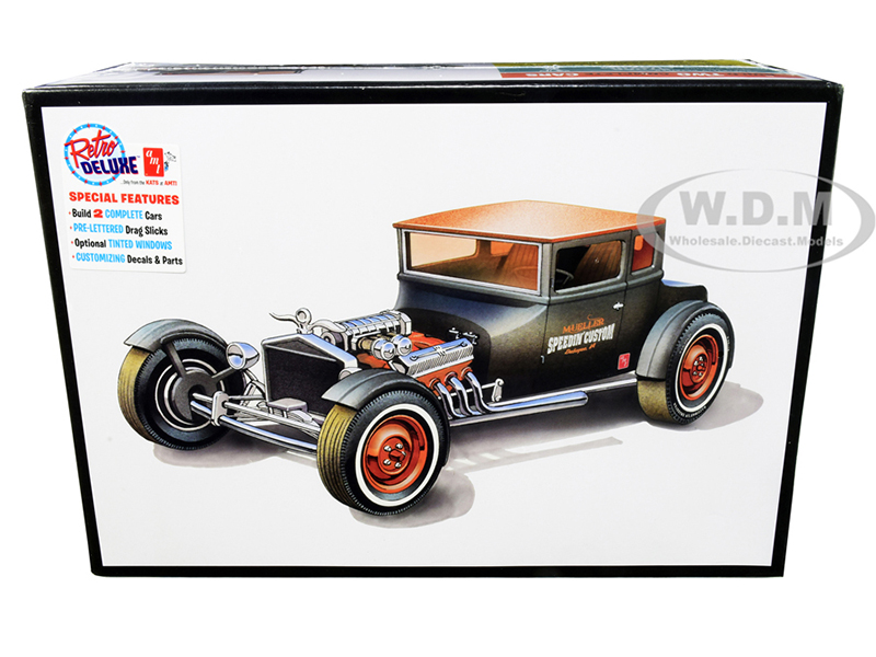 Skill 2 Model Kit 1925 Ford Model T Chopped Set of 2 pieces 1/25 Scale Model by AMT