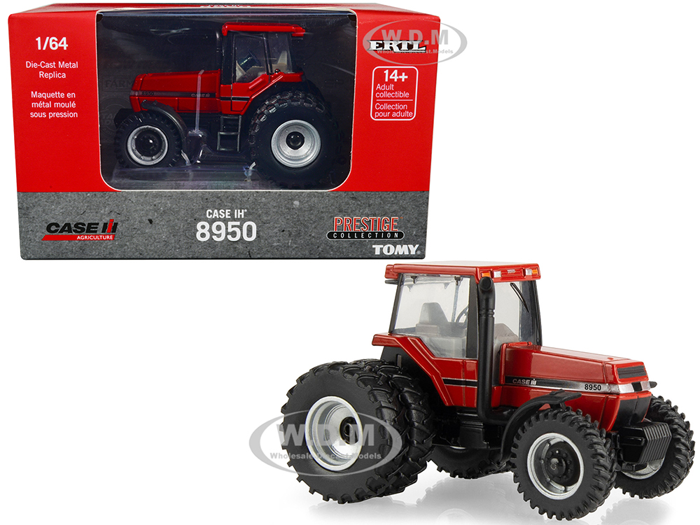 Case IH 8950 Tractor with Dual Wheels Red Case IH Agriculture Prestige Collection Series 1/64 Diecast Model by ERTL TOMY