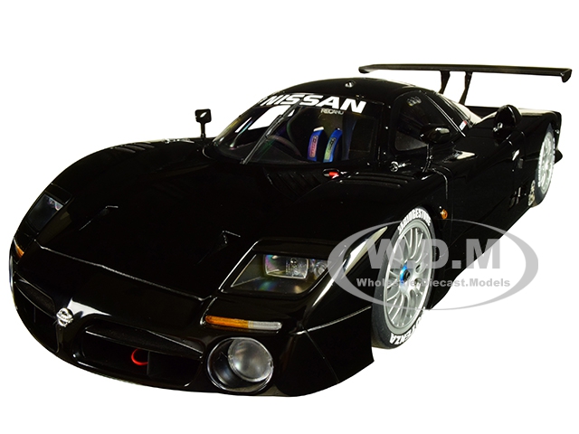 Image of Nissan R390 GT1 Le Mans (1998) Gloss Black "Signature Series" 1/18 Diecast Model Car by Autoart