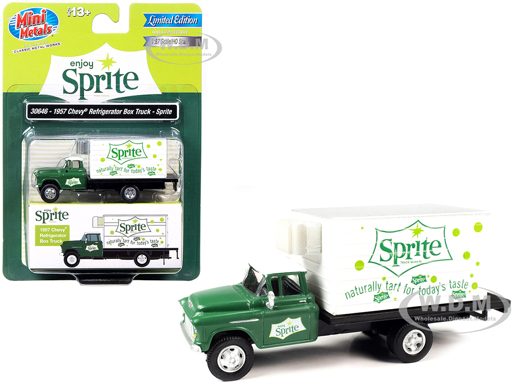 1957 Chevrolet Refrigerated Box Truck Green with White Top 