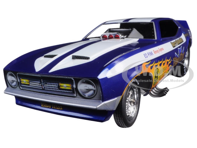 1971 Ford Mustang Blue Max Richard Tharp Funny Car Limited Edition To 750pcs 1/18 Model Car By Autoworld