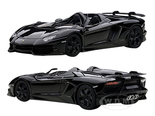 Lamborghini Aventador Roadster J Black 1/43 Diecast Model Car By Autoart