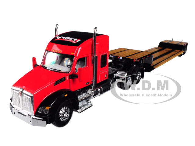 Image of Case IH Kenworth T880 Sleeper Cab with Fontaine Renegade Lowboy Trailer 1/64 Diecast Model by Speccast