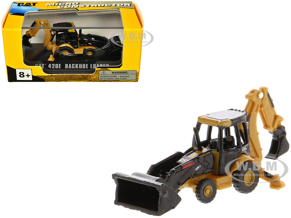 CAT Caterpillar 420E Backhoe Loader Yellow Micro-Constructor Series Diecast Model by Diecast Masters