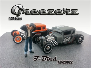 Greezerz T-bird Figure For 124 Diecast Model Cars By American Diorama