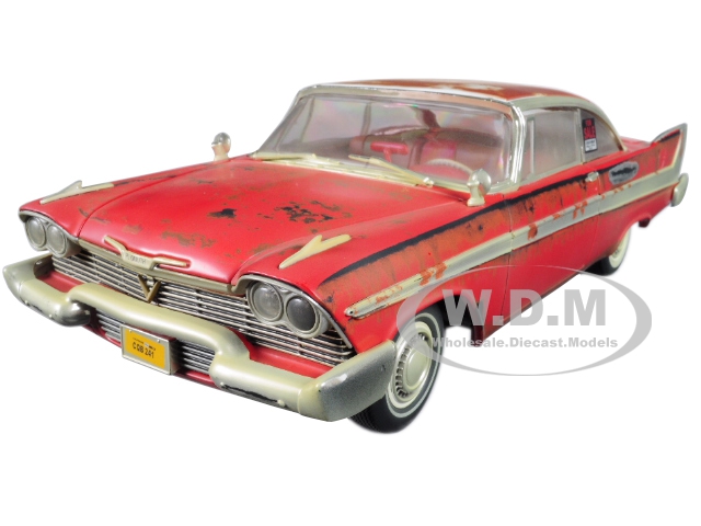 Image of 1958 Plymouth Fury "Christine" Dirty / Rusted Version 1/18 Diecast Model Car by Autoworld