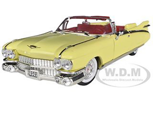 1959 Cadillac Eldorado Biarritz Convertible Yellow 1/32 Diecast Model Car By Signature Models