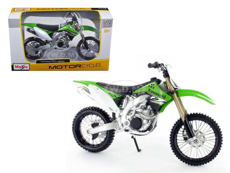 Kawasaki Kx 450f Green Motorcycle Model 1/12 Bike By Maisto