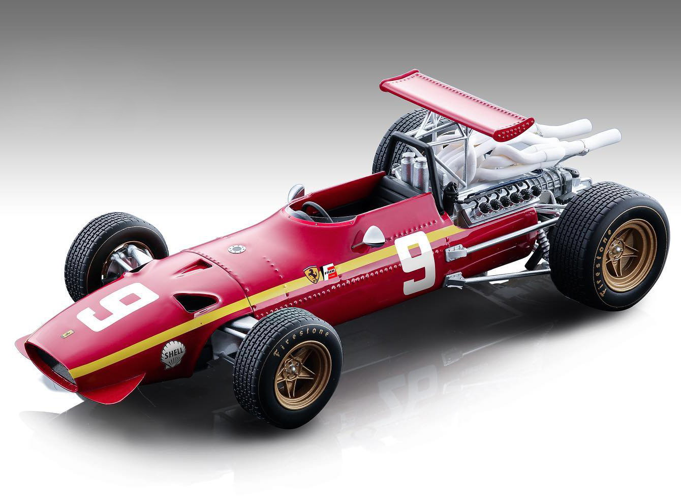 Image of Ferrari 312 F1/68 9 Jacky Ickx Formula One Nurburgring German Grand Prix (1968) "Mythos Series" Limited Edition to 165 pieces Worldwide 1/18 Model Ca