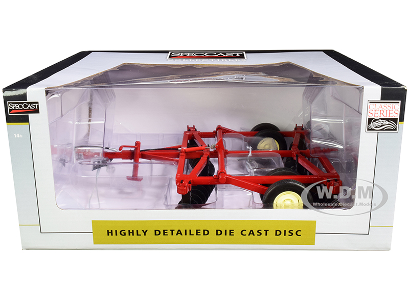 10 Foot Disc Harrow Red Classic Series 1/16 Diecast Model by SpecCast