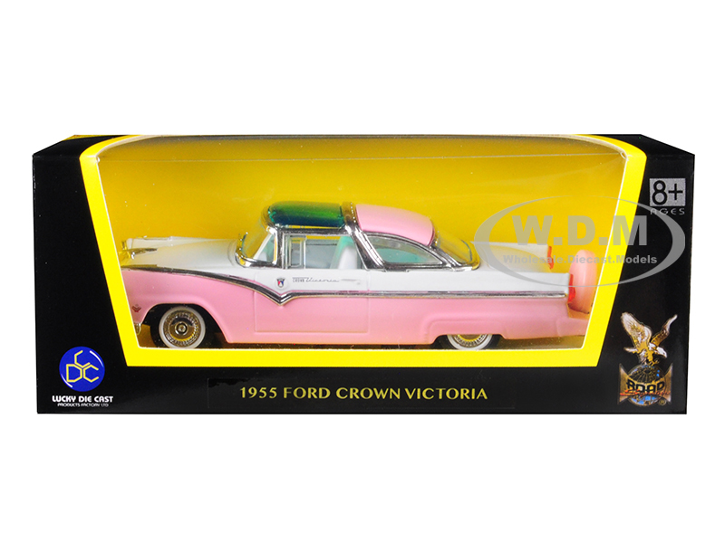 1955 Ford Crown Victoria Pink 1/43 Diecast Model Car By Road Signature