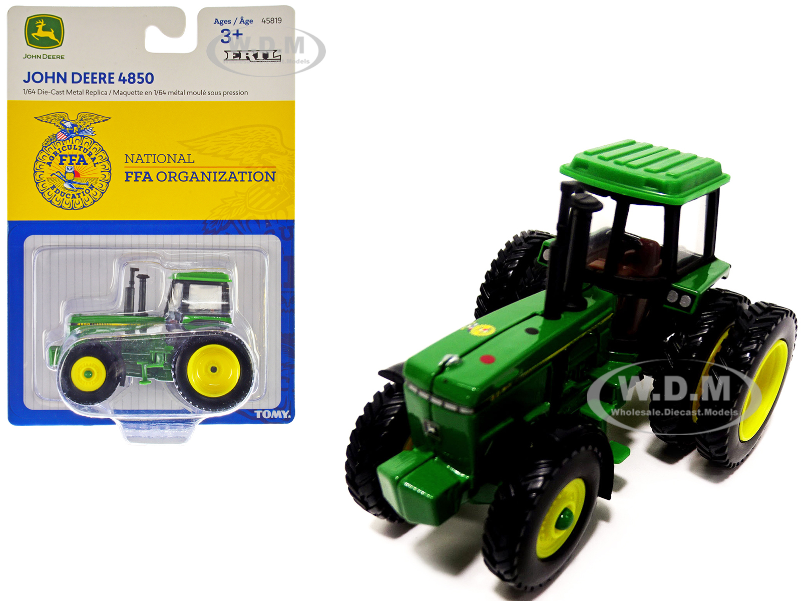 John Deere 4850 Tractor with Dual Wheels Green "National FFA Organization" 1/64 Diecast Model by ERTL TOMY