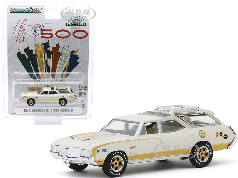 Image of 1972 Oldsmobile Vista Cruiser Official Press Car "56th Annual Indianapolis 500 Mile Race" "Hobby Exclusive" 1/64 Diecast Model Car by Greenlight