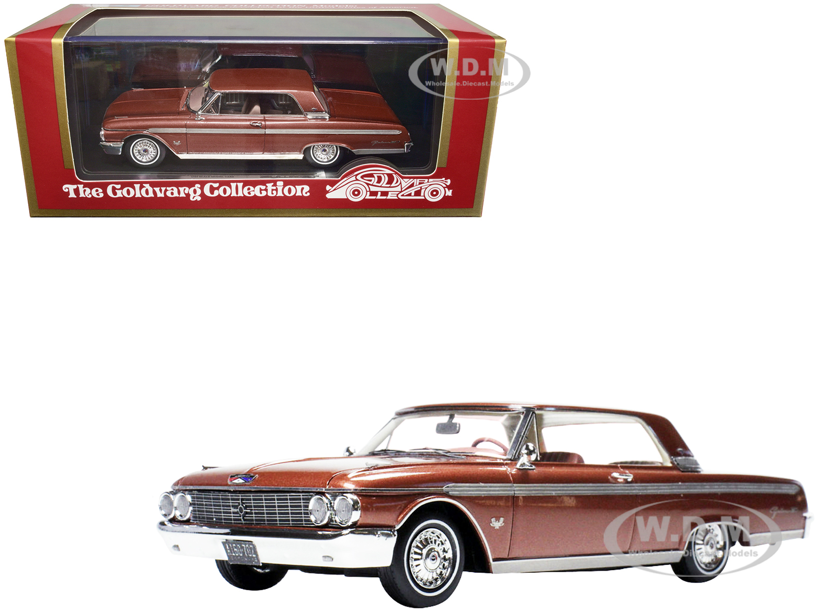 1962 Ford Galaxie Chestnut Brown Metallic Limited Edition to 210 pieces Worldwide 1/43 Model Car by Goldvarg Collection