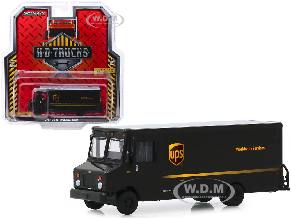 2019 Package Car Dark Brown UPS (United Parcel Service) H.D. Trucks Series 17 1/64 Diecast Model by Greenlight