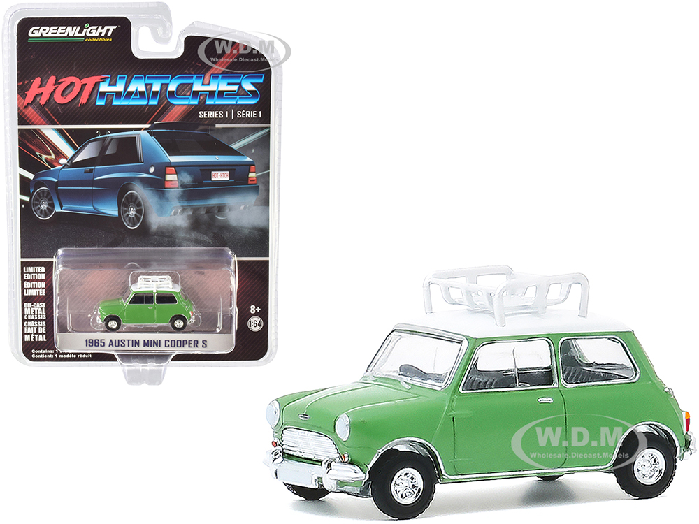 1965 Austin Mini Cooper S with Roof Rack Green with White Top 
