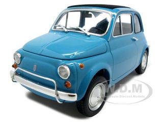 1968 Fiat 500L Diecast Car Model 1/18 Blue Die Cast Car by Minichamps