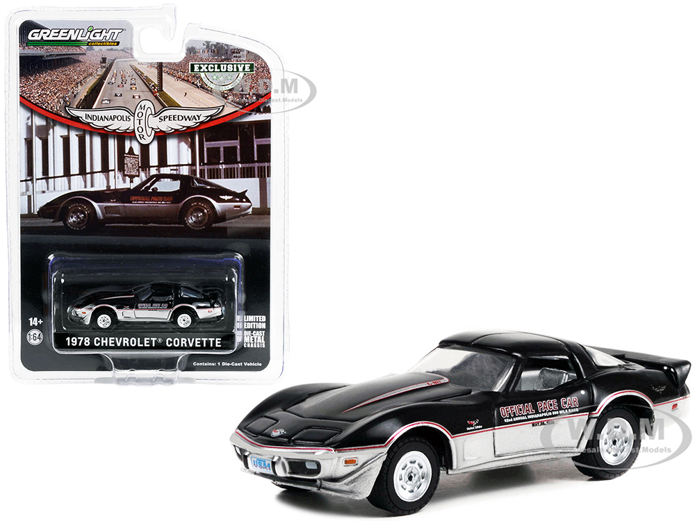 1978 Chevrolet Corvette 62nd Annual Indianapolis 500 Mile Race Official Pace Car Hobby Exclusive Series 1/64 Diecast Model Car by Greenlight
