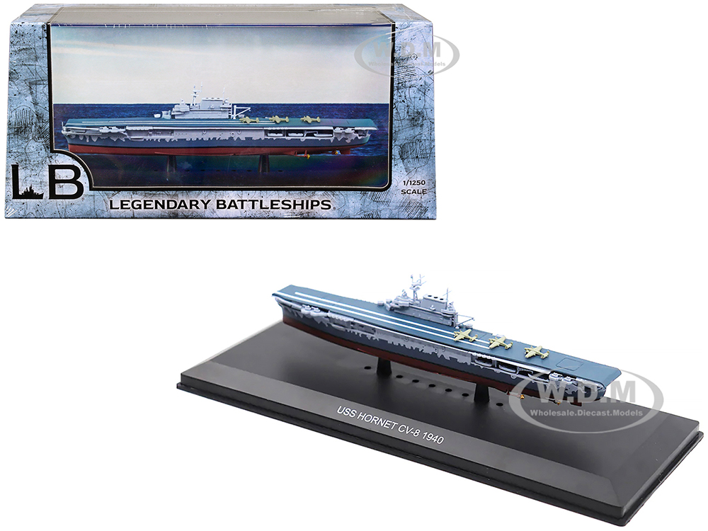 USS Hornet CV-8 Aircraft Carrier (1940) 1/1250 Diecast Model by Legendary Battleships