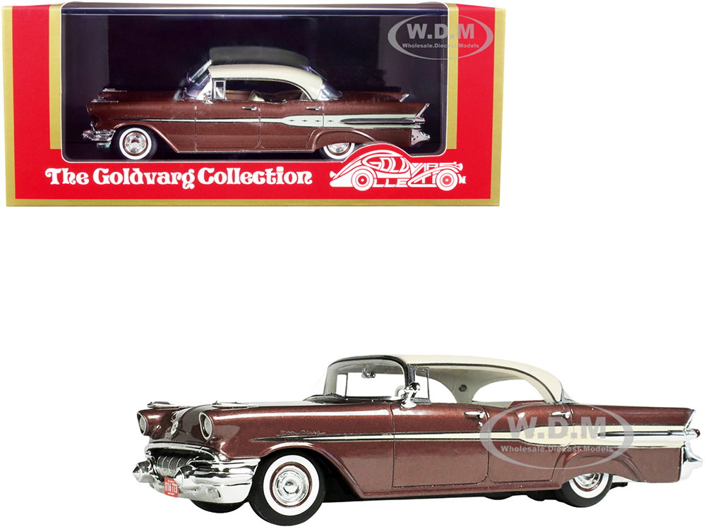 1957 Pontiac Star Chief 4-Door Hardtop Cordova Red Metallic with Cream Top Limited Edition to 280 pieces Worldwide 1/43 Model Car by Goldvarg Collect
