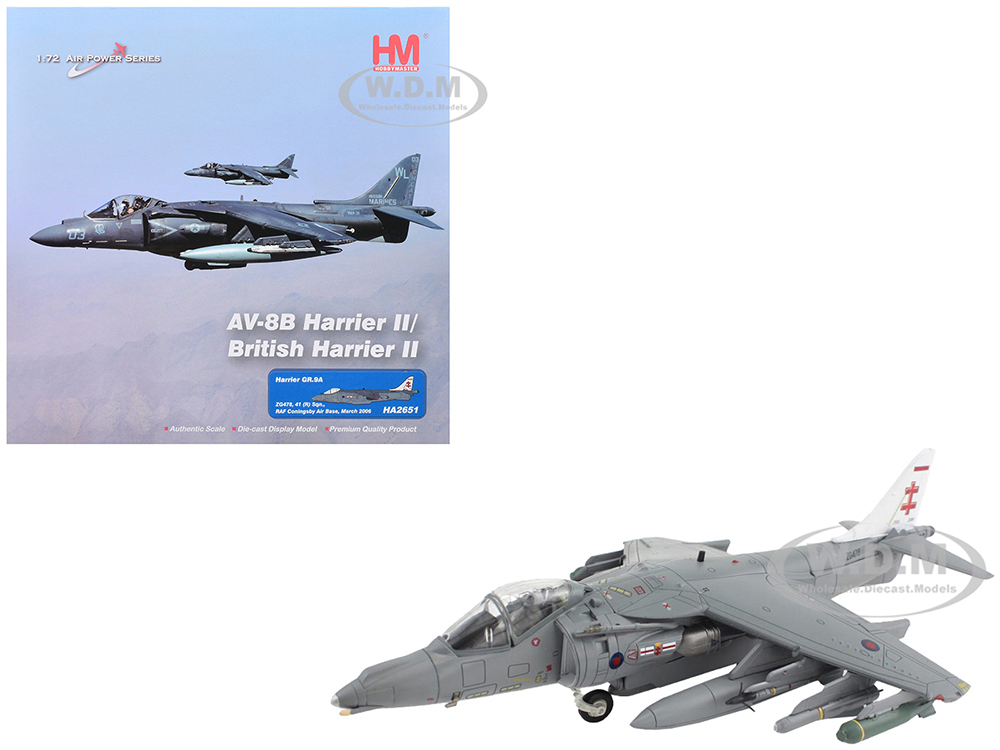McDonnell Douglas AV-8B/British Harrier II GR.9A Aircraft "41 (R) Squadron RAF Coningsby Air Base" (2006) Royal Air Force "Air Power Series" 1/72 Die