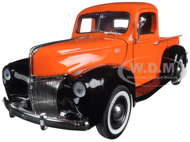 1940 Ford Pickup Truck Orange Timeless Classics 1/18 Diecast Model Car by Motormax