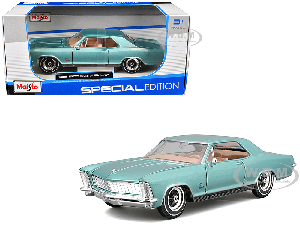 1965 Buick Riviera Gran Sport Light Blue Metallic "Special Edition" Series 1/26 Diecast Model Car by Maisto