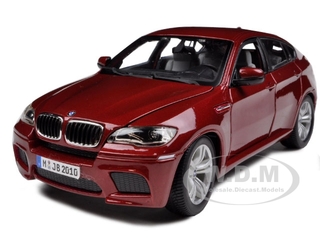 Image of 2011 2012 BMW X6M Dark Red 1/18 Diecast Car Model by Bburago