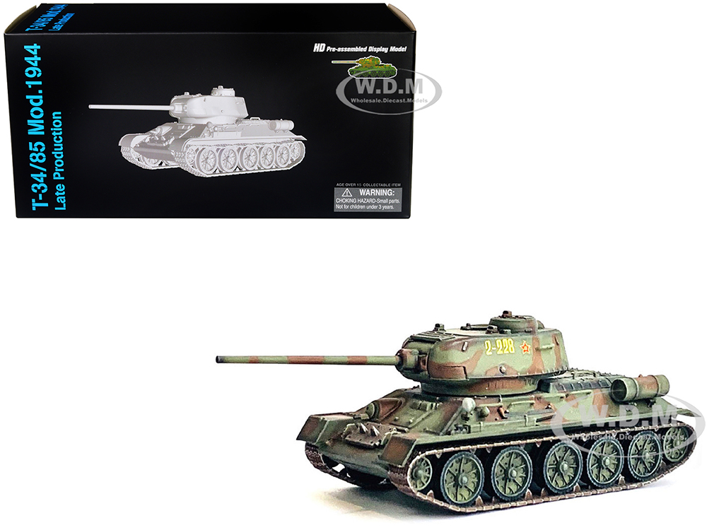 Soviet Union T-34/85 Late Production Tank Unidentified Unit Eastern Front (1944) NEO Dragon Armor Series  1/72 Plastic Model by Dragon Models