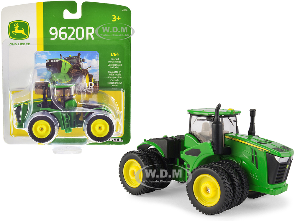 John Deere 9620R Tractor with Triple Front and Rear Wheels 1/64 Diecast Model by ERTL TOMY