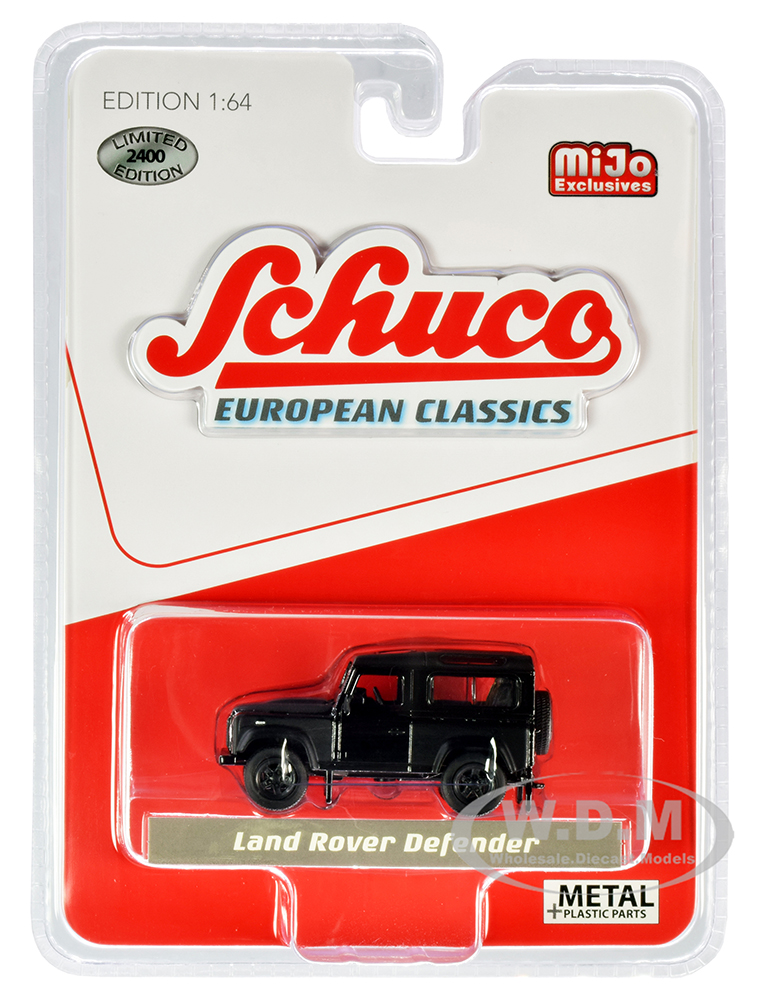 Land Rover Defender Matt Black "European Classics" Limited Edition to 2400 pieces Worldwide 1/64 Diecast Model Car by Schuco