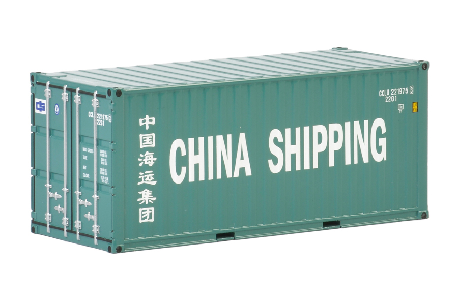 "China Shipping" 20Ft Container Turquoise "WSI Premium Line" 1/50 Diecast Model by WSI Models