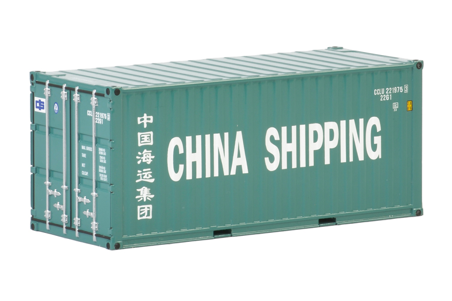 China Shipping 20Ft Container Turquoise WSI Premium Line 1/50 Diecast Model By WSI Models