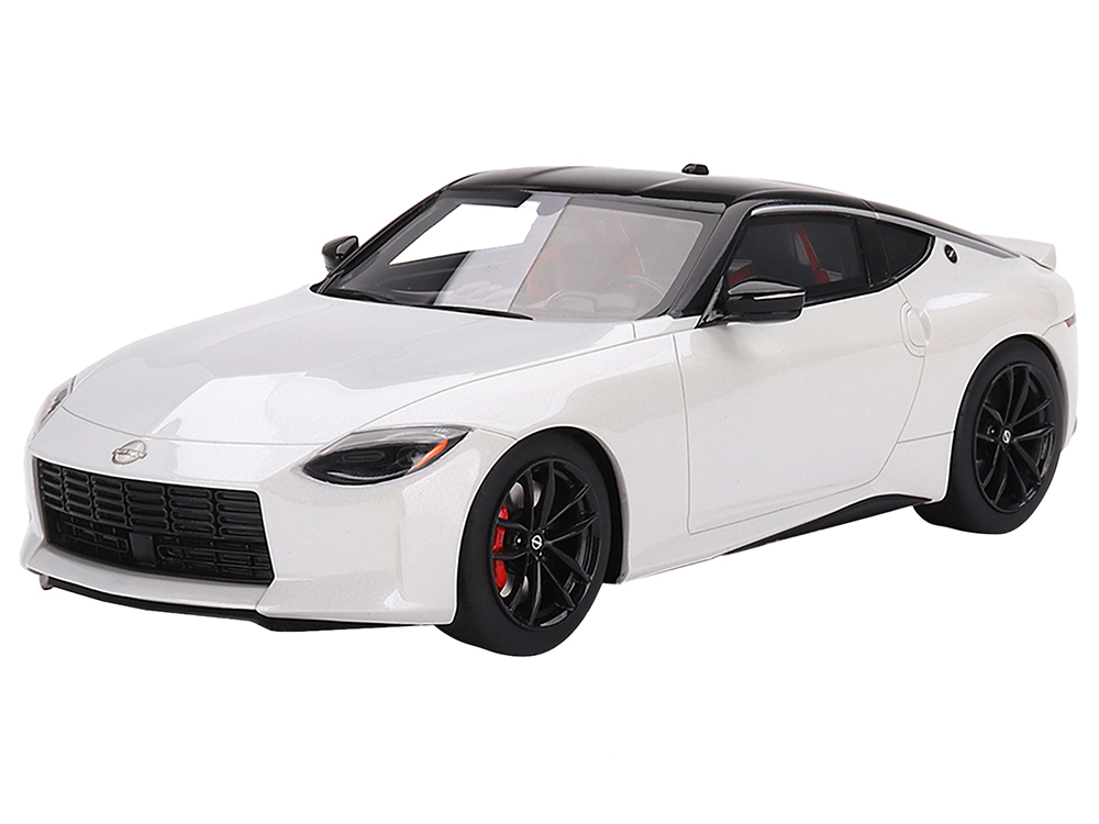2023 Nissan Z Performance Everest White with Black Top 1/18 Model Car by Top Speed
