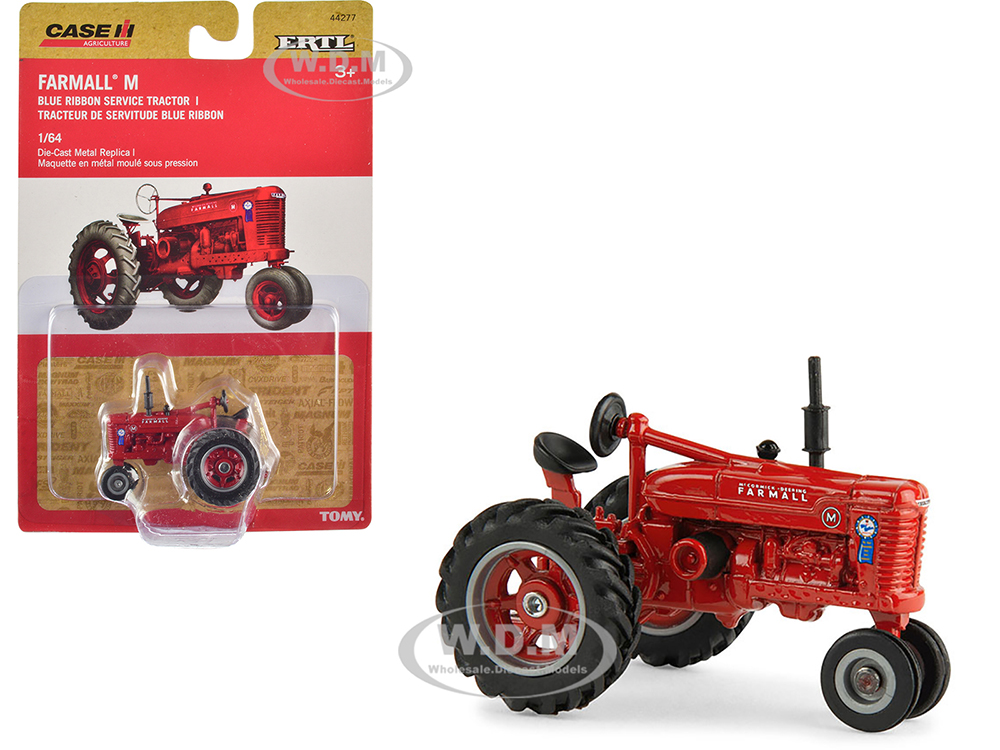Farmall M Blue Ribbon Service Tractor Red Case IH Agriculture 1/64 Diecast Model by ERTL TOMY