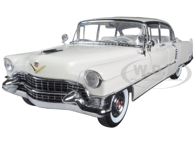 1955 Cadillac Fleetwood Series 60 White 1/18 Diecast Model Car by Greenlight