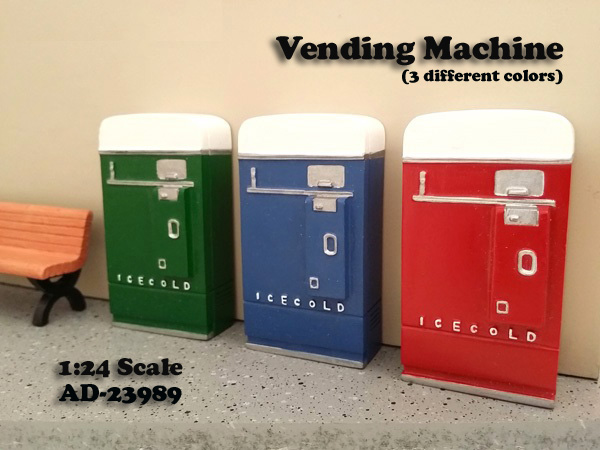 1 Piece Vending Machine Accessory Diorama Blue For 124 Scale Models by American Diorama