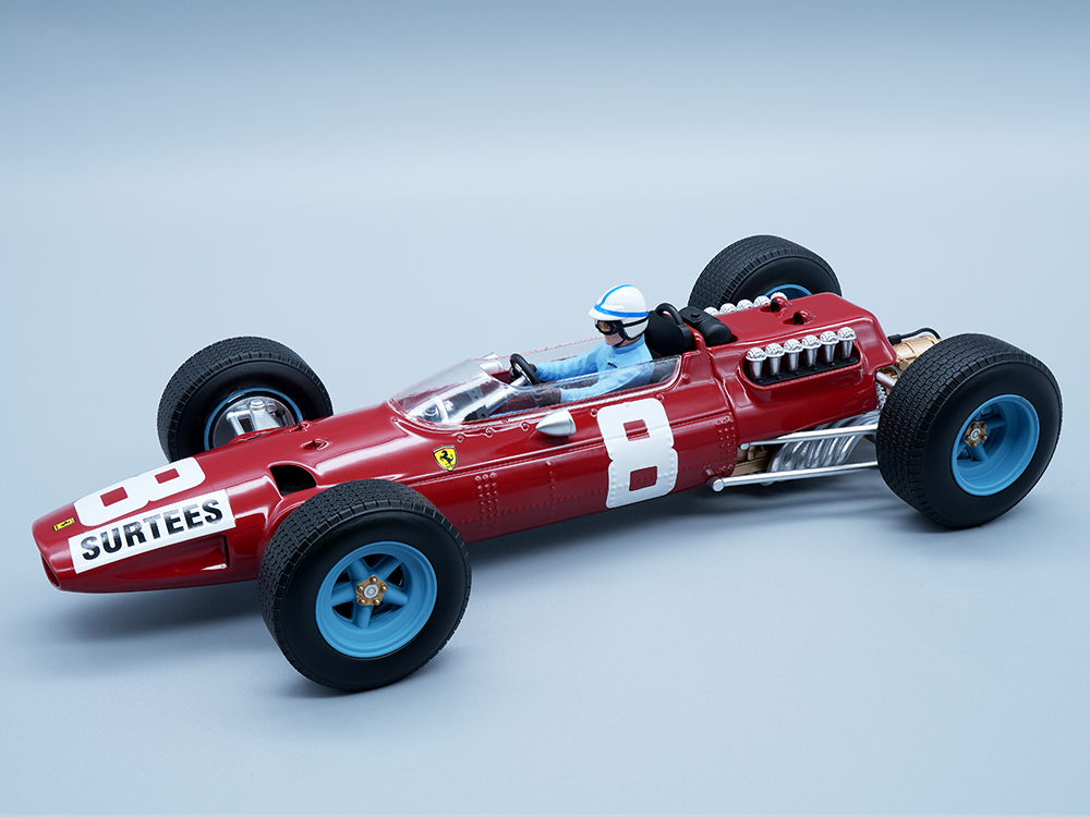 Ferrari 512 #8 John Surtees Formula One F1 Italy GP (1965) with Driver Figure Mythos Series Limited Edition to 85 pieces Worldwide 1/18 Model Car by Tecnomodel