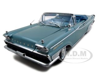 1959 Mercury Park Lane Convertible Neptune Turquoise Metallic Platinum Edition 1/18 Diecast Model Car by Sun Star