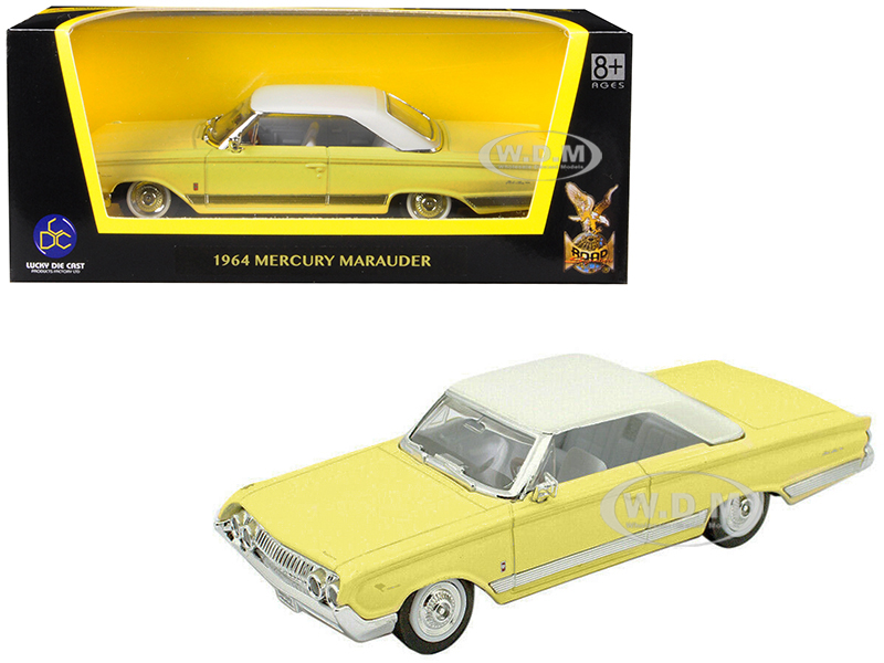 1964 Mercury Marauder Yellow With White Top 1/43 Diecast Model Car By Road Signature