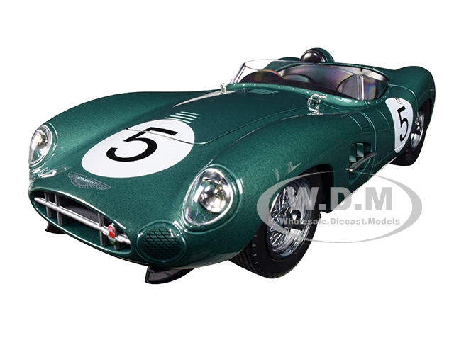 Image of 1959 Aston Martin DBR1 5 Green 1/18 Diecast Model Car by Shelby Collectibles