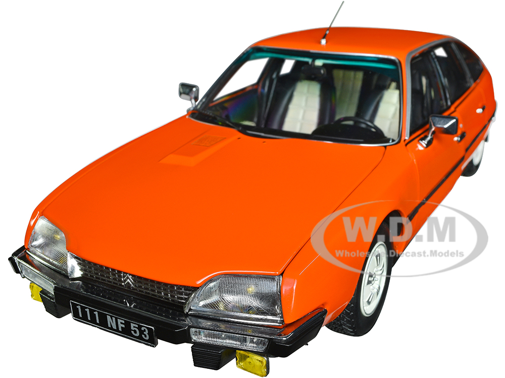 1977 Citroen CX 2400 GTI Mandarine Orange 1/18 Diecast Model Car By Norev