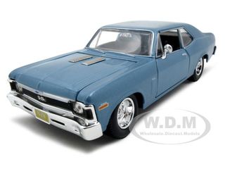 1970 Chevrolet Nova Ss Coupe Blue 1/24 Diecast Model Car By Maisto