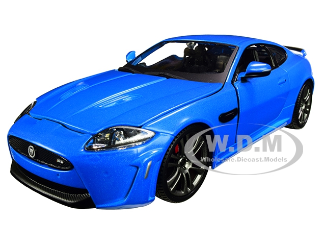 Image of Jaguar XKR-S Metallic Blue 1/24 Diecast Model Car by Bburago