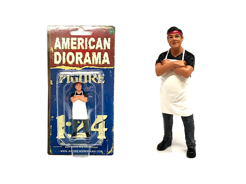 Image of Food Truck Chef Victor Figure for 1/24 Scale Models by American Diorama