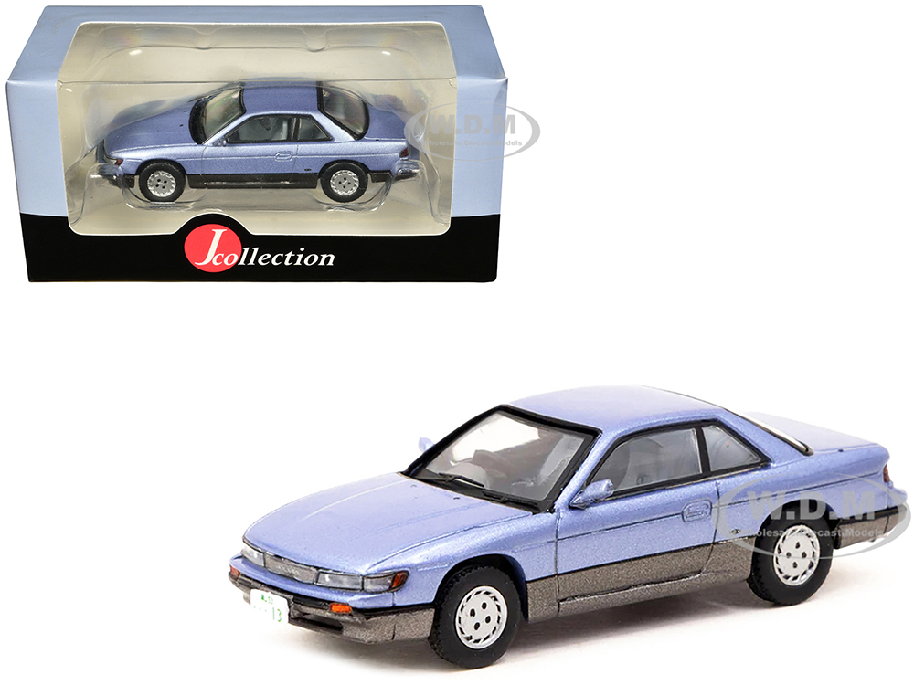 Nissan Silvia S13 RHD (Right Hand Drive) Blue Metallic and Gray J Collection Series 1/64 Diecast Model by Tarmac Works